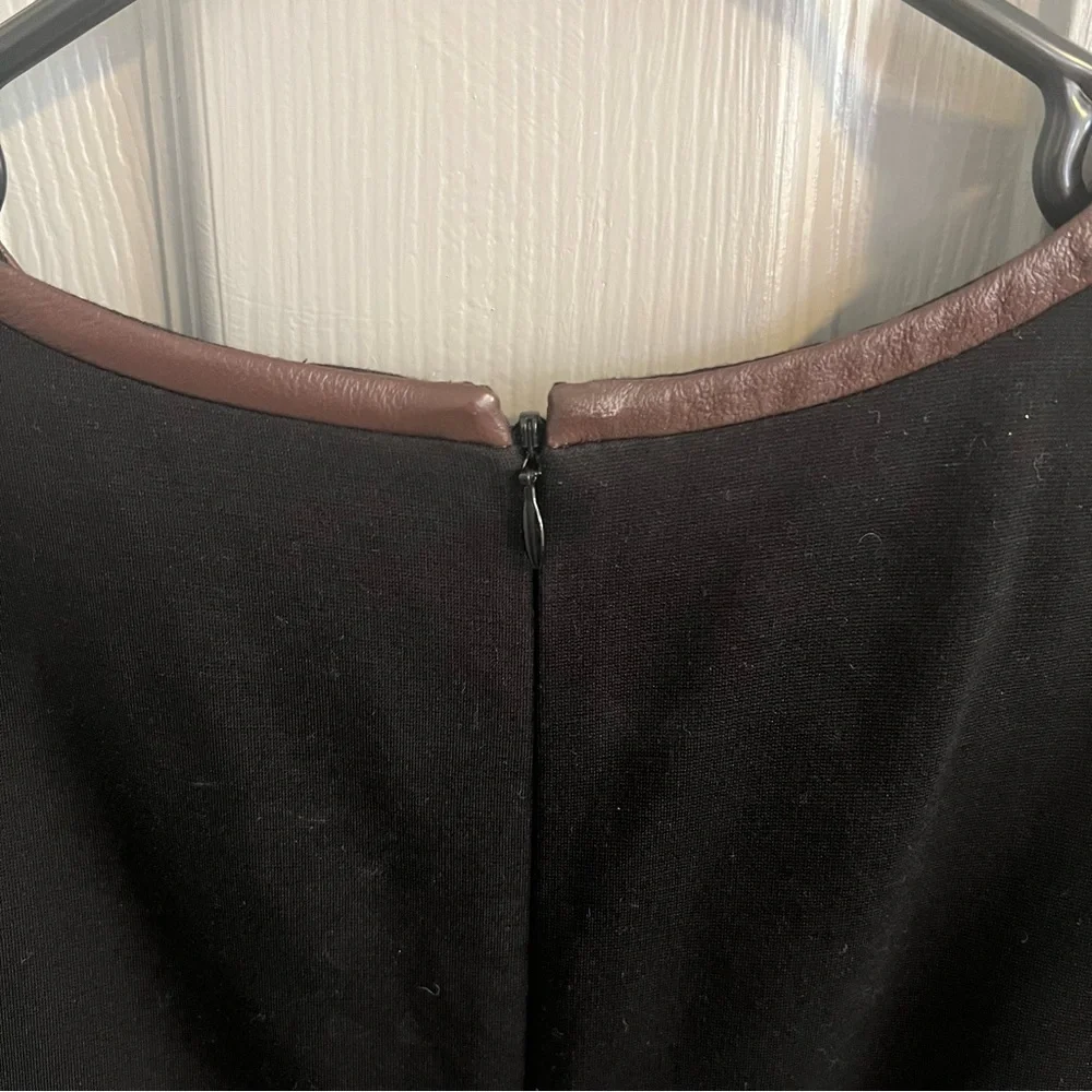 Lauren Ralph Lauren Black Dress with Leather Striped Accents - Picture 10 of 10